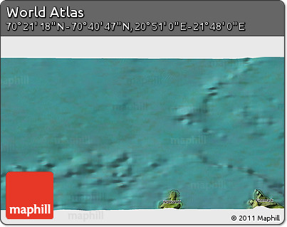 Satellite 3D Map of the Area around 70° 31' 2" N, 21° 19' 30" E