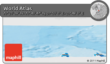 Political Panoramic Map of the Area around 70° 31' 2" N, 21° 19' 30" E
