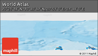 Political Panoramic Map of the Area around 70° 31' 2" N, 21° 19' 30" E