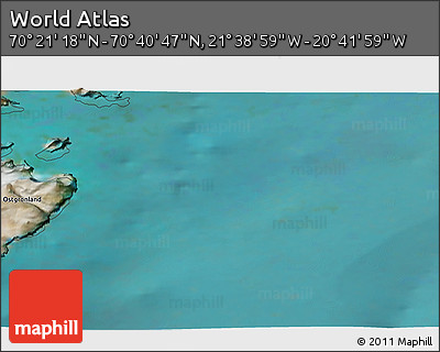 Satellite 3D Map of the Area around 70° 31' 2" N, 21° 10' 29" W