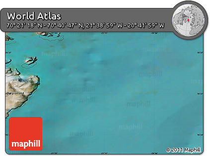 Satellite Map of the Area around 70° 31' 2" N, 21° 10' 29" W