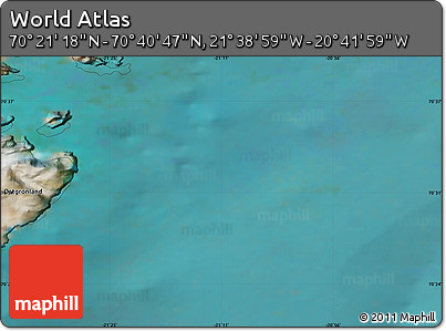 Satellite Map of the Area around 70° 31' 2" N, 21° 10' 29" W