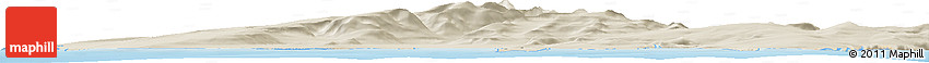 Shaded Relief Horizon Map of Ittoqqortoormiit