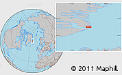 Gray Location Map of Ittoqqortoormiit