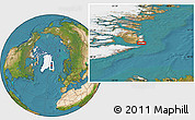 Satellite Location Map of Ittoqqortoormiit