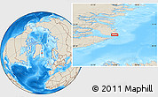 Shaded Relief Location Map of Ittoqqortoormiit