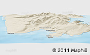 Shaded Relief Panoramic Map of Ittoqqortoormiit
