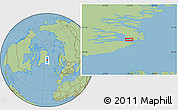 Savanna Style Location Map of the area around 70° 31' 2" N, 23° 43' 30" W