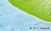Physical Map of the area around 70° 31' 2" N, 23° 43' 30" W