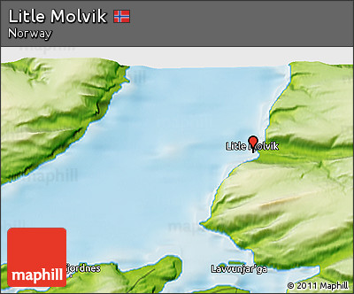Physical 3D Map of Litle Molvik