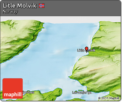 Physical 3D Map of Litle Molvik