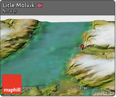 Satellite 3D Map of Litle Molvik