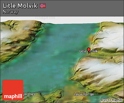 Satellite 3D Map of Litle Molvik