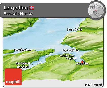 Physical Panoramic Map of Leirpollen