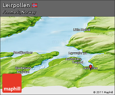 Physical Panoramic Map of Leirpollen