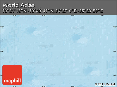 Shaded Relief Map of the Area around 70° 31' 2" N, 34° 55' 29" E