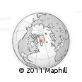 Outline Map of the Area around 70° 31' 2" N, 48° 22' 30" W, rectangular outline