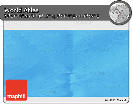 Physical 3D Map of the Area around 70° 31' 2" N, 4° 19' 30" E