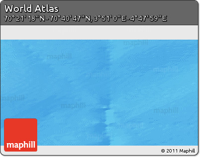Physical 3D Map of the Area around 70° 31' 2" N, 4° 19' 30" E
