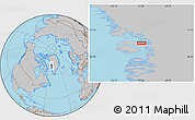 Gray Location Map of Uummannatsiaq