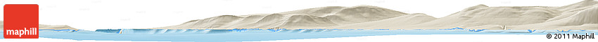 Shaded Relief Horizon Map of the Area around 70° 31' 2" N, 54° 19' 30" W