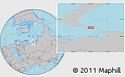 Gray Location Map of the area around 70° 31' 2" N, 57° 52' 30" E