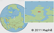 Savanna Style Location Map of the area around 70° 31' 2" N, 70° 37' 30" E