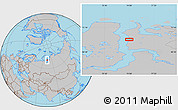 Gray Location Map of the area around 70° 31' 2" N, 74° 1' 30" E