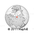 Outline Map of the Area around 70° 31' 2" N, 81° 40' 30" E, rectangular outline