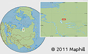 Savanna Style Location Map of the area around 70° 31' 2" N, 88° 28' 29" E