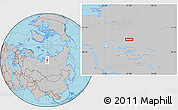 Gray Location Map of the area around 70° 31' 2" N, 91° 1' 30" E
