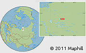 Savanna Style Location Map of the area around 70° 31' 2" N, 91° 1' 30" E