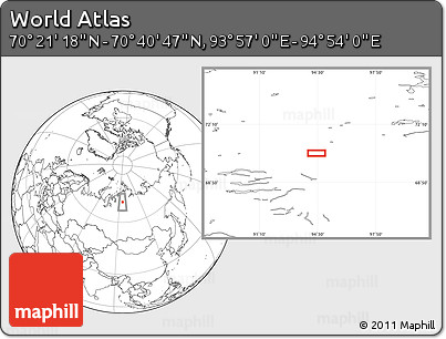 Blank Location Map of the Area around 70° 31' 2" N, 94° 25' 30" E