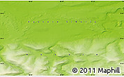 Physical Map of the area around 70° 31' 2" N, 96° 58' 29" E