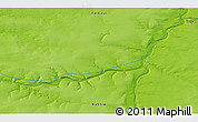 Physical 3D Map of the area around 70° 48' 25" N, 113° 7' 30" E