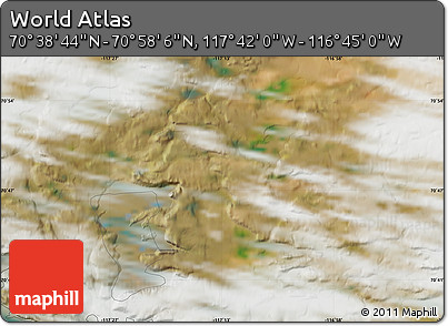Satellite Map of the Area around 70° 48' 25" N, 117° 13' 29" W
