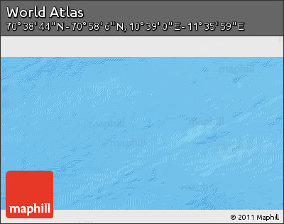 Physical 3D Map of the Area around 70° 48' 25" N, 11° 7' 30" E