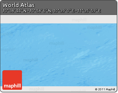Physical 3D Map of the Area around 70° 48' 25" N, 11° 7' 30" E
