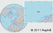 Gray Location Map of the area around 70° 48' 25" N, 11° 58' 29" E