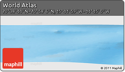 Physical Panoramic Map of the Area around 70° 48' 25" N, 15° 13' 29" W