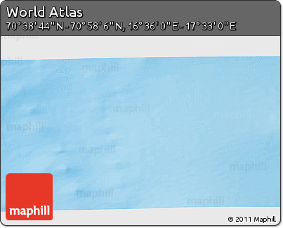 Physical 3D Map of the Area around 70° 48' 25" N, 17° 4' 30" E