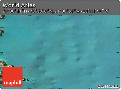 Satellite Map of the Area around 70° 48' 25" N, 21° 10' 29" W