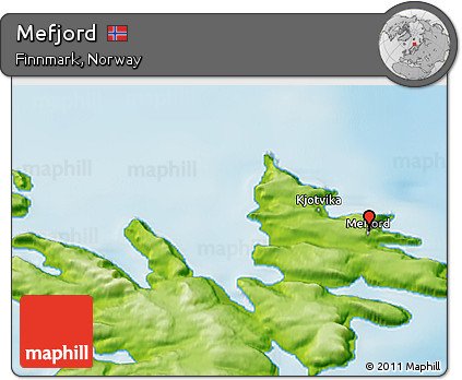 Physical 3D Map of Mefjord
