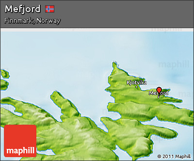 Physical 3D Map of Mefjord