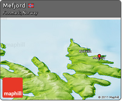 Physical 3D Map of Mefjord