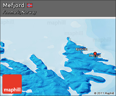Political 3D Map of Mefjord