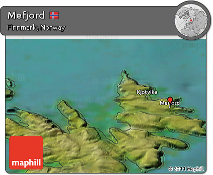 Satellite 3D Map of Mefjord