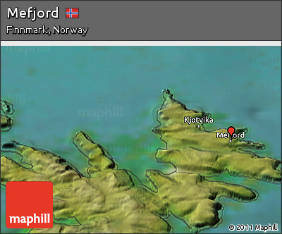 Satellite 3D Map of Mefjord