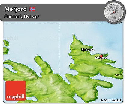 Physical Map of Mefjord