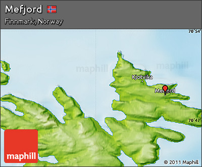 Physical Map of Mefjord